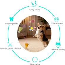 Durable Badminton-Shaped Dog Toy With Built-In Bell Sound, Teething And Dental Cleaning Ball, Interactive Boredom Buster For Small And Medium Dogs - Multicolor - View 7