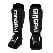 GINGPAI Muay Thai Leg Guards With Foot Protection, Suitable For Teenagers And Adults, Kickboxing, MMA, Karate Leg Sleeves, Non-Slip Knitted Leg Pads For Men And Women - Multicolor - View 18