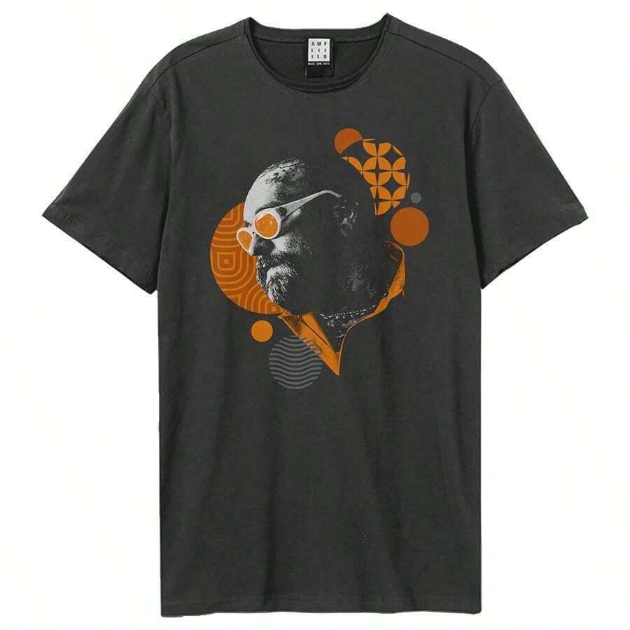 Amplified Unisex Adult Pattern Head Teddy Swims T-Shirt (Charcoal) - 100% Cotton - (GD2013) - 黑色 - 查看 1