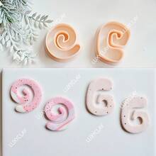 Organic Swirl Shape Jewelry Making Kit, Hollow Spiral Pattern Polymer Clay Cutters For Pendants Jewelry Making - Beige - View 5