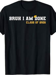 Vaya, realmente no quiero decir más. Camiseta de la 26ª edición 2026 para la divertida temporada de graduación. Camiseta estampada de manga corta para el verano 2026. Una camiseta de manga corta adecuada para el hogar, el uso diario, fiestas y viajes-perfecta como regalo para amigos o familiares. - Negro - Ver 6