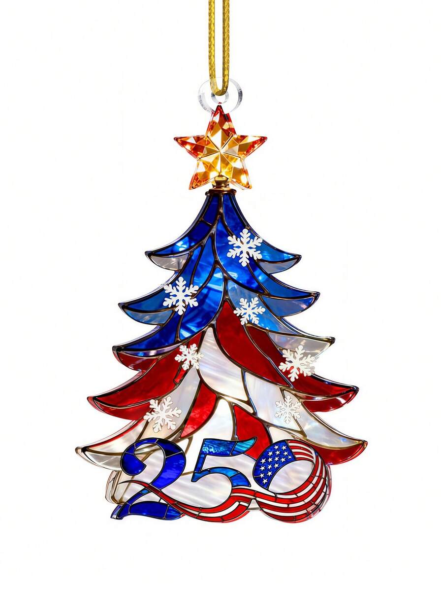 2D亚克力美国建国250周年装饰品,独立日装饰品,爱国装饰品,美国建国250周年独立日礼物,美国建国250周年生日礼物 - 日掛飾 - 查看 1