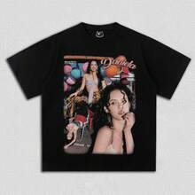 Top en coton pur respirant et doux, col rond unisexe. T-shirt d'été, T-shirt homme, T-shirt femme, hauts femme été, tenue d'été homme, T-shirt en coton, KATSEYE Danniela TEE Conçu pour la vie quotidienne, les voyages, les sentiers de randonnée et un style décontracté et confortable au quotidien. Hauts d'été indispensables pour le printemps/été, 100% coton col rond, parfait pour le printemps et l'été. Doux. Cadeaux de vacances pour la famille ou les amis. - Noir - Voir 8