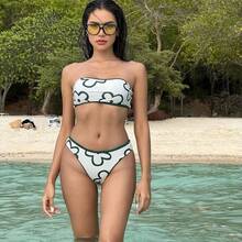 Nuevo bikini sexy sin tirantes de dos piezas estilo ins. - Azul - Ver 3