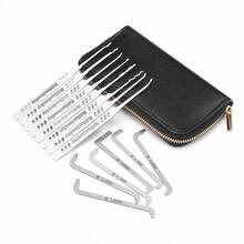 8+6 Bestselling Professional Locksmith Tools, Single Hook Portable Lock Pick Set - A - View 4