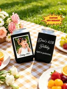 Ống giữ lạnh chai in ảnh và chữ theo năm sinh nhật, quà tặng sinh nhật độc đáo, 1 ống có thể in một mặt hoặc hai mặt, giúp giữ lạnh đồ uống. Sử dụng ống giữ lạnh của chúng tôi để giữ cho đồ uống của bạn luôn mát lạnh và sảng khoái trong mọi sự kiện - như tiệc nướng ngoài trời, tiệc liên hoan hoặc tiệc sinh nhật/tiệc bãi biển. - Nhiều màu - Xem 4