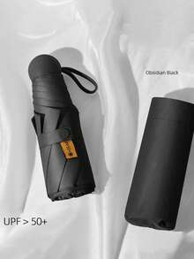 1 pezzo Ombrello parasole a capsula, Ombrello da donna con protezione UV, Mini ombrello pieghevole ultraleggero 2 in 1 portatile - A - Visualizzare 14