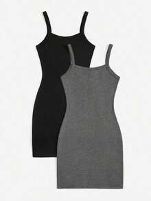 vestidos ajustado de unicolor casuales sin hombros para mujer, aptos para ir al trabajo, exterior, compras - Multicolor 4 - Ver 2