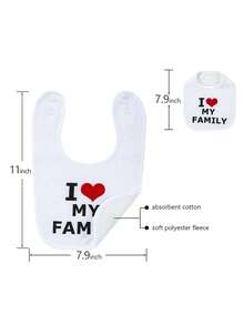 3pcs/Set Baby Bibs, Soft Absorbent Drool Bibs, Adjustable Size - White - View 6