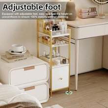 Organizador de maquillaje con cajones organizador de maquillaje grande para el cuidado de la piel organizador de maquillaje enrollable organizador de cosméticos vitrinas de cosméticos para esmalte 162745393569 - dorado - Ver 2