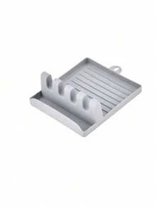 Soporte de utensilios de cocina de silicona con almohadilla de goteo - Organizador todo en uno para espátulas, cucharas, tapas y herramientas de cocina - Resistente al calor, antideslizante, accesorio de cocina - tapete de espátula - View 14