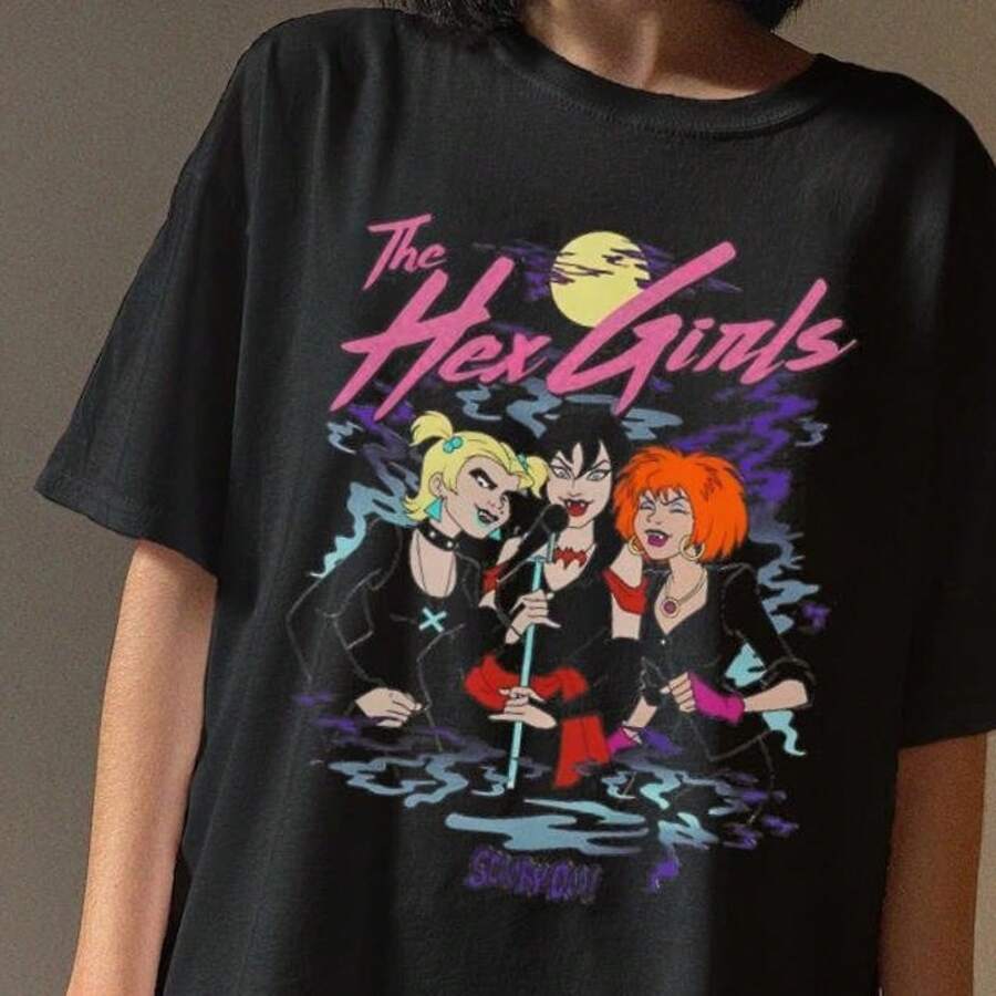 The Hex Girls T-Shirt: Vintage Y2K Unisex Graphic Teeblusas para mujer playeras de mujer vestidos casuales para mujer y2k playeras deportivas para mujer verano camisetas ropa de mujer Fashion Perfect For Daily - Negro - Ver 1