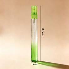 10pcs Gradient Color Glass Perfume Refillable Bottles, 10ml Multi-Color Mixed, Different Colors Contain Different Perfumes, Mini Samples Portable Travel Spray Bottles - View 6