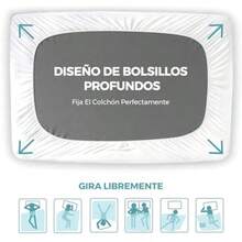VIOPY Cubre Colchones Individual, Lavable Sobrecama Tipo Colchoneta, Suave y Transpirable, Alivia el Dolor de Espalda, Hipoalergénico Protector, Blancos para el Hogar, Certificado Oeko-Tex 100 - Blanco - Ver 5