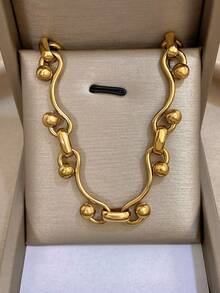 Luxury Vintage Golden Y-Shaped Necklace, Layered Chain With Openwork Circle & Compass Dial, Summer Beach Boho Mom Gift, Daily Party Birthday Valentine - Multicolor 2 - View 7