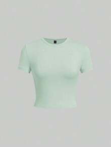 Conjunto de 5 camisetas de tirantes ajustadas de unicolor, sin mangas - Verde - Ver 4