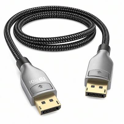كابل DisplayPort 2.1 بطول 1 متر، كابل DP 2.1 [يدعم 16K@60Hz، 8K@120Hz، 4K@240Hz/165Hz/144Hz]، متوافق مع شاشات ألعاب FreeSync/G-Sync، مناسب ل- RTX 5090/7900 XTX