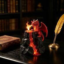 Volcano Dragon Silicone Mold, 3D Fire Dragon Lava Mountain Mold For Candle Making, Resin Casting & Plaster Crafts, Summer Holiday Gothic Decor, Non-Stick Reusable DIY Craft Mold For Halloween & Fantasy Home Decor - White HZ-wJ0077 - View 2