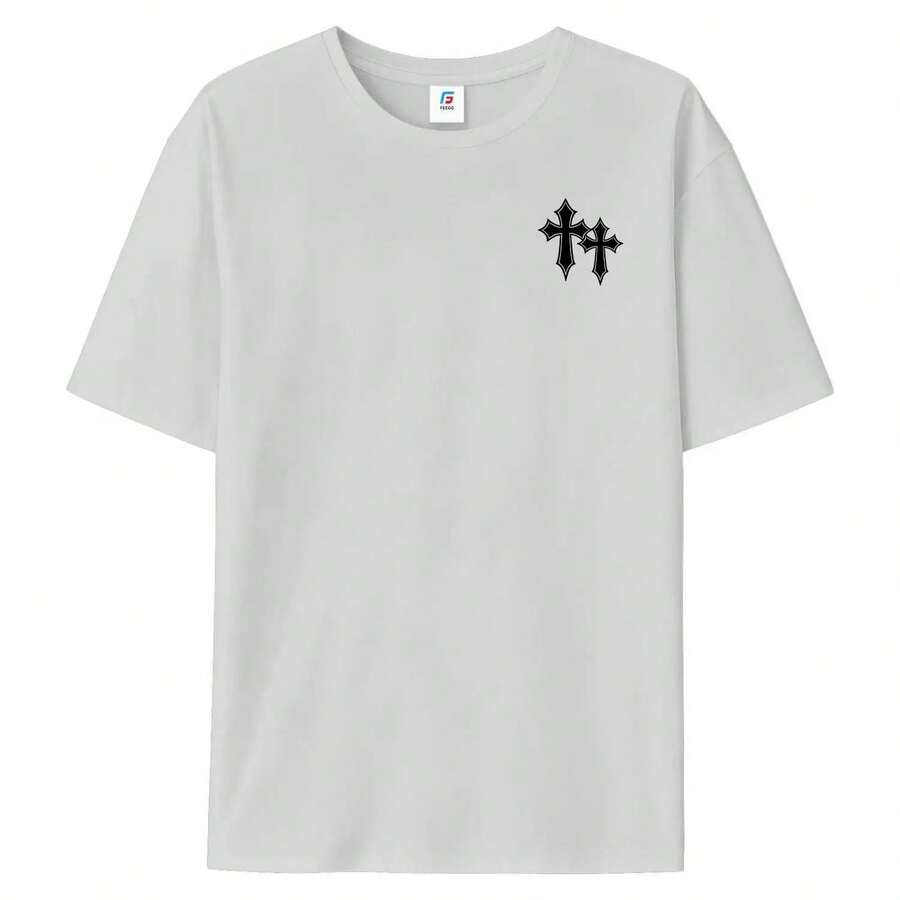 FEEGO Graphic T-Shirt For Boys And Teens With Lightweight And Breathable Fabric For Comfortable Casual Wear In Summer And Everyday Urban Style, Perfect For Outdoor Activities, Fun T-Shirt, Fashion T-Shirt, Christian Faith T-Shirt, Anime T-Shirt, Oversized Urban Style. - 淺灰色 - 查看 1