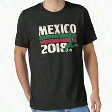 Extra Large T-Shirt For Fans Of The Mexican Soccer Team 2018 - Black 10 - View 5