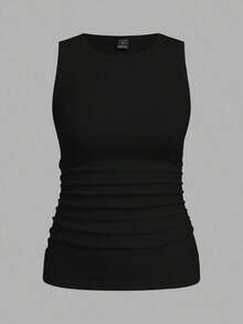 Set de 2 camisetas ajustadas de cuello redondo para mujer, casual, de vuelta al colegio - Multicolor 10 - Ver 3
