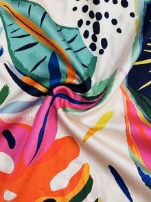 Vestido de verano casual con estampado tropical para vacaciones de mujer - Multicolor 6 - Ver 6
