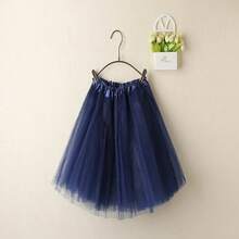 Women's Vintage Summer Tulle Skirt, Elegant Adult Ballet Dancewear, Party Costume, Dance Dress, Mini Skirt - 藏蓝色 - 查看 1