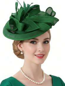 1 chiếc mũ cài tóc kiểu Kentucky Derby phóng đại mới dành cho nữ, kiểu dáng thập niên 1920-1950, mũ hộp lớn kiểu Derby, mũ đi nhà thờ, mũ cô dâu, mũ cưới, mũ dự tiệc trà, mũ tùy chỉnh. - A - Xem 5