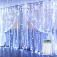 Classic Style, Holiday Fairy Tale LED Curtain String Lights, Battery Powered, Charming Ambiance Hanging Lights, Suitable For Party, Wedding, Halloween, Christmas, New Year Celebration Decoration - Battery Box Curtain Light String - View 3