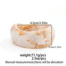 1 Stück auffälliges geometrisches, übertrieben geschwungenes poliertes Harz-Manschettenarmband, luxuriös & elegant, für Hochzeit, Bankett, Urlaub, Party, Lässig, Streetstyle, Frauen, Paare, Feiertag, Geburtstag, vielseitiges Geschenk - Armband - Übersicht 7
