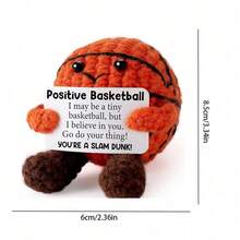 1PC YUEYUQIU Positive Crochet Graduation Basketball Gifts For Him Her Teen Boys Girls - Positive Cheer Up Support Birthday Graduation Gift For Teens Friends... - Multicolor - View 4