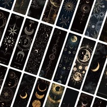 6/12/24pcs Mysterious Planet/Star Themed Bookmarks/Index Cards/Decorative Cards, Random Assorted Styles, Paper Art Bookmarks For Books, Novels, Textbooks - Rectangle - View 12