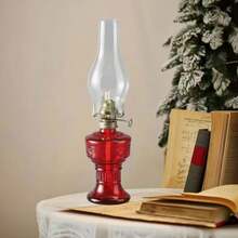 1pc Vintage Large Oil Lamp, Glass Kerosene Lamp, Antique Oil Lamp, Indoor Emergency Lighting Windproof Lamp (Liquid Not Included), Retro Home Decor Garden Decor Lamp Shade, Valentine's Day Decor, New Year Gift, Back To School Gift, Teacher's Day Gift, Home Decor, Easter Decor - Multicolor - View 18