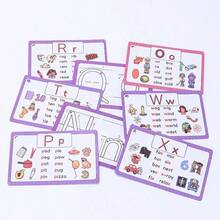 26pcs Alphabet Flash Cards | Natural Phonetic Early Education Alphabet Cards - Wipe Clean Reusable - Educational Toy - Multicolor - View 3