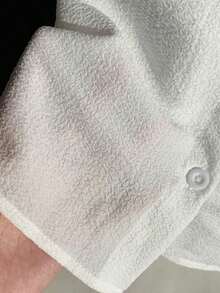 Blusa corta tejida amarilla para mujeres - Blanco - Ver 6