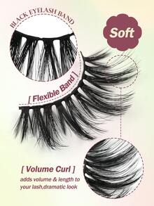 MAANGE 10 Cặp Mi Giả Uốn Cong DD, Mi Giả 6D Dày & Dài, Lông Chồn Nhân Tạo Cho Trang Điểm Tự Nhiên, Mi Mắt Mèo Mềm Mại & Thân Thiện Với Da, Mi Giả Chuyên Nghiệp Dành Cho Nữ - Nhiều màu - Xem 8