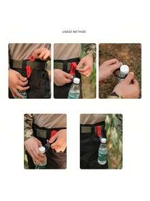 Gancho portátil de botella de agua de nailon - Clip multifuncional para botella de agua de mochila de senderismo, mosquetón duradero para escalada, conveniente para transportar botellas de agua y agua mineral, adecuado para senderismo, correr y transporte diario de agua, accesorio esencial de viaje, accesorio de viaje, vacaciones en la playa, vacaciones de verano, útiles escolares, útiles de regreso a la escuela - Multicolor - Ver 3