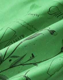 casual Camiseta gráfica de mujer holgada y casual con estampado de planta, nueva para la primavera-Vintage Street Style Unisexoose Cotton Short Sleeve Crew Neck T-Shirt - Verde - Ver 2