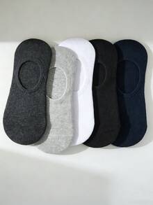 1/8 paires de chaussettes invisibles pour hommes, chaussettes décontractées à coupe basse respirantes et antidérapantes - Multicolore - Voir 8