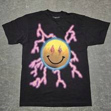 J Balvin Jose Tour Shirt Mens Large Black 2022 Lightning  Face Graphic Teeblusas para mujer playeras de mujer vestidos casuales para mujer y2k playeras deportivas para mujer verano camisetas ropa de mujer Fashion Perfect For Daily - Negro - Ver 6