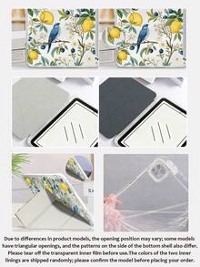 Ayotu Ốp bảo vệ máy tính bảng họa tiết cây chanh và chim năm 2026, tương thích với iPad Air 8 (M4) 2026 (11/13 inch), Air 11 inch M3 2025/M2 2024, Air thế hệ thứ 5 2022, (A16) 11 inch thế hệ thứ 11 2025, Galaxy Tab, Kindle Paperwhite thế hệ thứ 12 2024. Mặt lưng trong suốt, họa tiết thời trang, chức năng tự động tắt/mở màn hình, bảo vệ bằng túi khí, thích hợp làm quà tặng và sử dụng trong văn phòng. - Nhiều màu - Xem 6