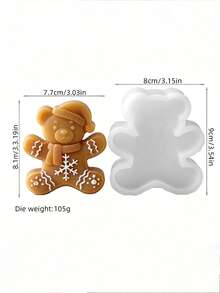 1pc Silicone Cookie/Waffle Mold - Heat Resistant, Suitable For Making Candles/Soaps/Jewelry Pendants, Crafts For Valentine's Day/Birthday/Wedding Season - White - View 19