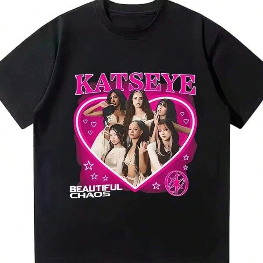 Camiseta unisex de manga corta, KATSEYEGlobalChicaGrupoTemáticoCamisetaMiembroCollageArte+Bloques de ColorDiseño+T. RendyGraffitiFuentePopK-PopFanCasual5topsforwomen, MichaelJacksonGraphicT-shirtSweetDesign,SummerCasualWear,HotWeatherWear,t-shirtsforwomen,t-shirtsformen,men's t-shirts,,y2k,spiderman,giftsforhisboyfriend,RetroVintage,men's gym t-shirts, spiderman,  World Cup 2026 T-shirt, regalos para su novio. - Negro - Ver 1
