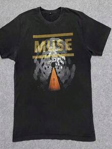 Camiseta de algodón de la banda Retro Muse, unisex, tallas de la S a la 5XL - Negro - Ver 1