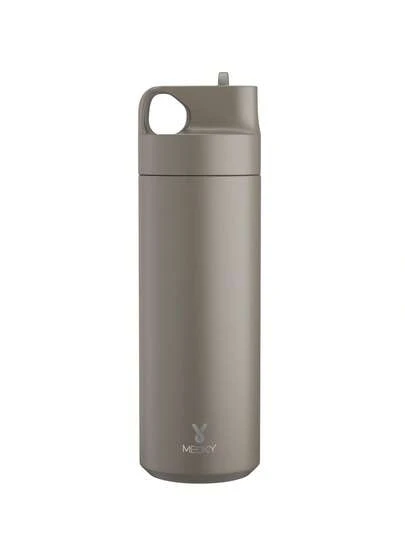 Meoky Bình nước giữ nhiệt bằng thép không gỉ 18oz, chống rò rỉ, có ống hút, thích hợp cho cả đồ uống nóng và lạnh, lý tưởng cho trường học, phòng tập thể dục, văn phòng và các hoạt động ngoài trời.