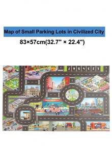 1 buah Alas Bermain Lalu Lintas Kota Besar, Tahan Air & Tahan Lembap, Jalan Interaktif, Cocok untuk Mobil Mainan Anak, Dekorasi Ruangan, Alat Edukasi, Hadiah Natal - MultiWarna - View 13