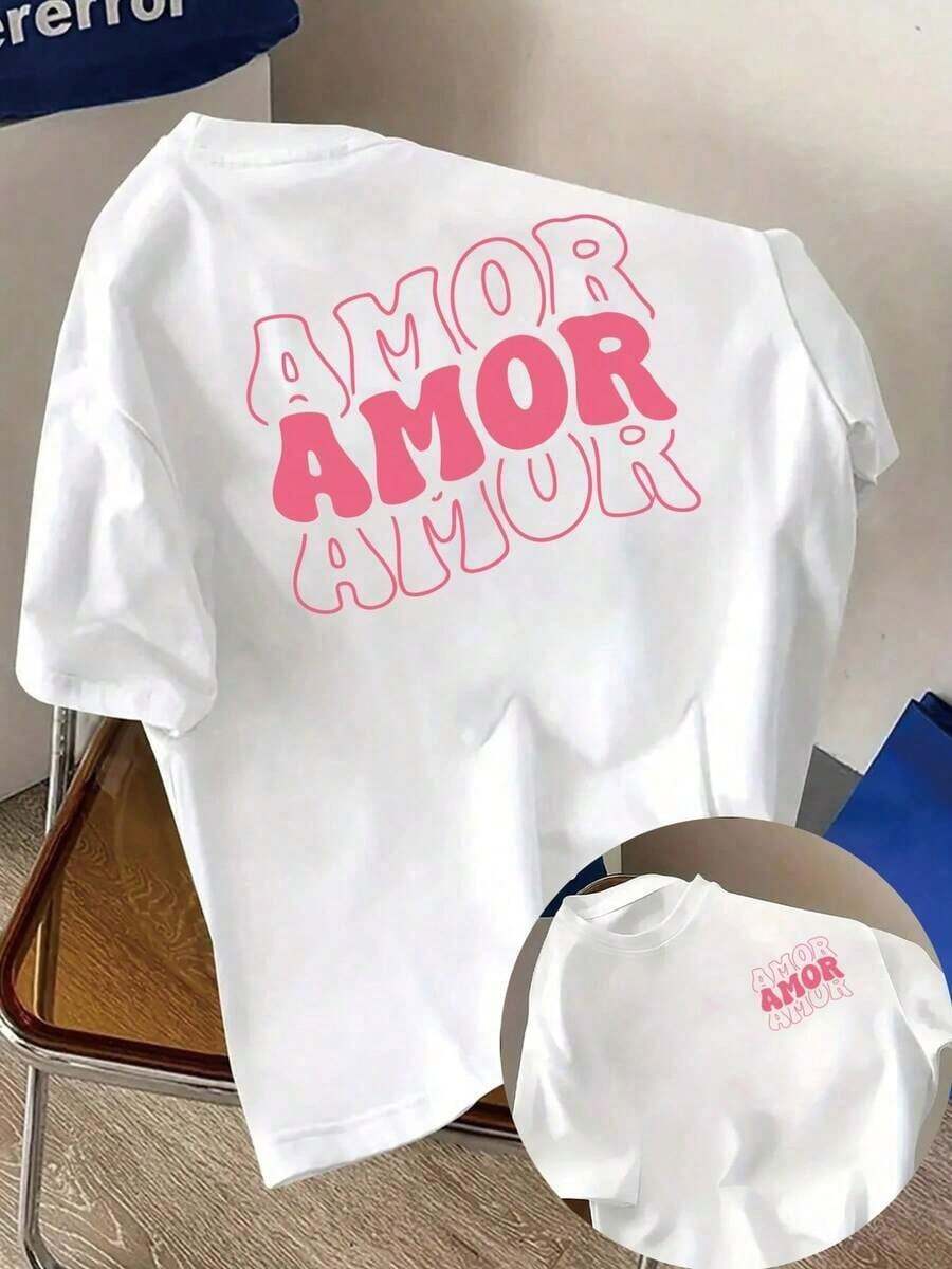 Camiseta de talla grande para mujer, estilo casual, holgada, para verano, de algodón suave y transpirable, modelo 2069, nueva, transpirable y cómoda. - Blanco - Ver 1