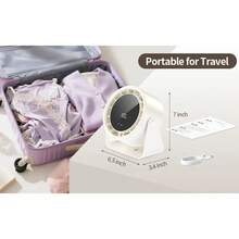 USB Rechargeable Desk Fan, 6 Speeds, 360° Rotation, 0GDS - 1 - View 2