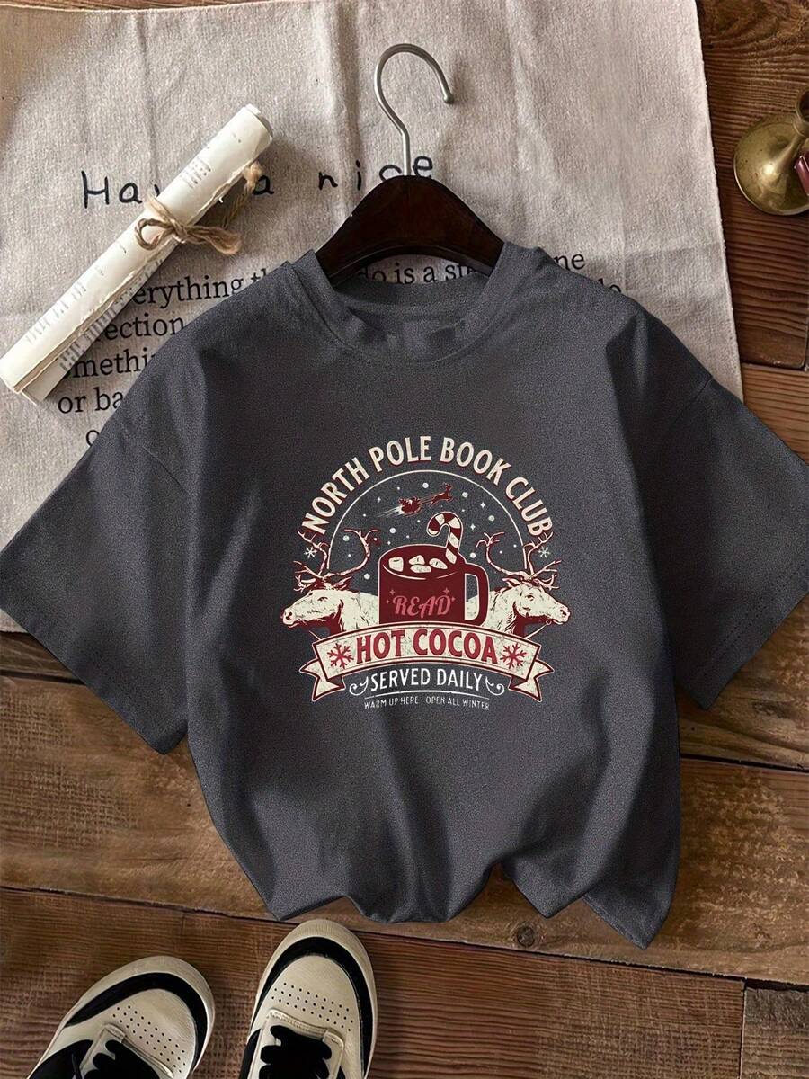 Talla Grande, Blusa de Cuello Redondo Oversize para Mujer - Top Casual de Manga Corta y Corte Holgado, Adecuada para Primavera y Verano, Ropa Casual, Transición de Oficina a Casual - Blusa Transpirable y Cómoda - Gris Oscuro - Ver 1
