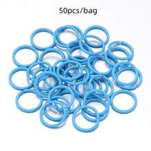 50pcs Iron Colored Closed Jump Rings, Macaroon Color Open Rings, Handmade Jewelry Accessories Flat Open Connectors, DIY Jewelry Making Linking Rings - Single-loop Opening - View 24
